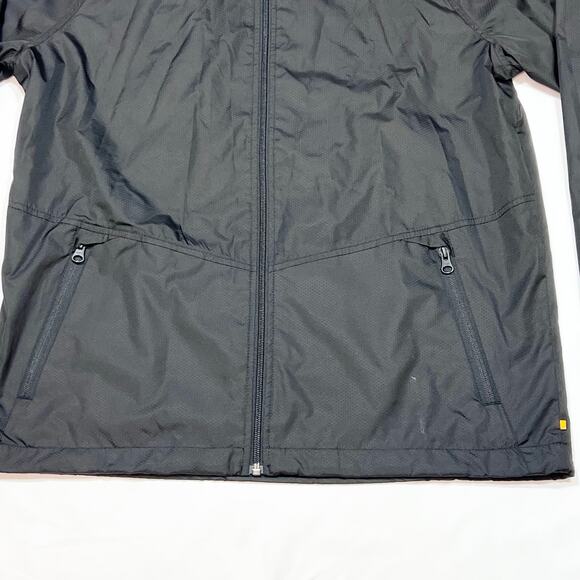 Quicksilver Windbreaker Jacket Waterman Men Medium Full-Zip Hoodie Black Used - Picture 5 of 11